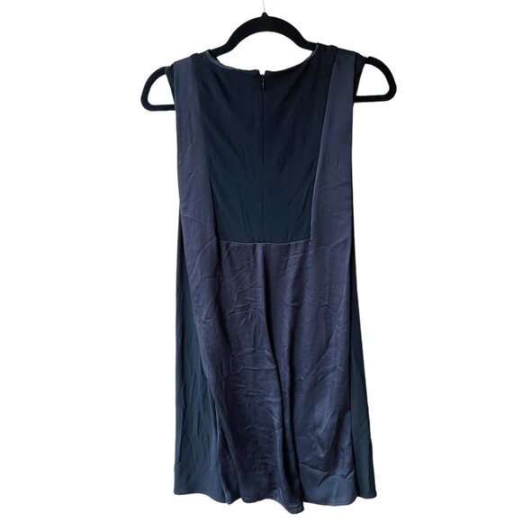 J Brand Size XS Black Two Tone Clare Sleeveless Crewneck Jersey Mini Shift Dress - Picture 7 of 8